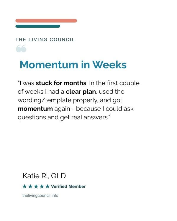 Katie R, QLD: Momentum in weeks